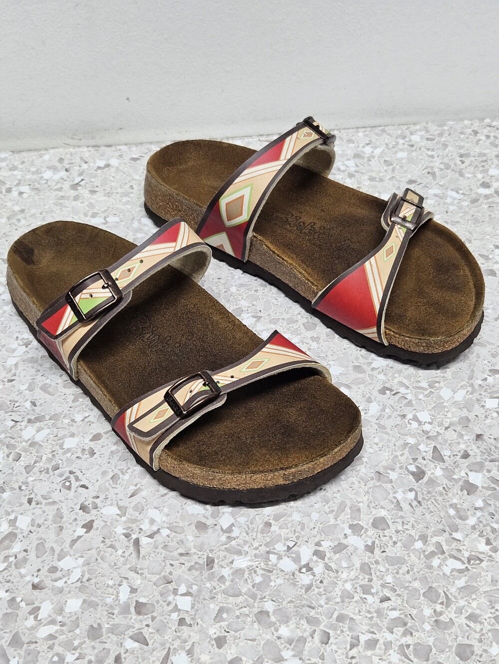 Birkenstock Aztec Double Strap Birki's Sandals Size 37